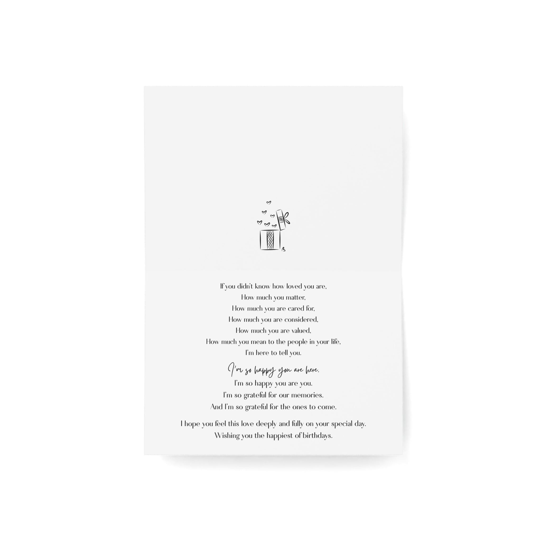 I'm Happy You're Here | Birthday Card | Greeting Cards (1, 10, 30, and 50pcs)