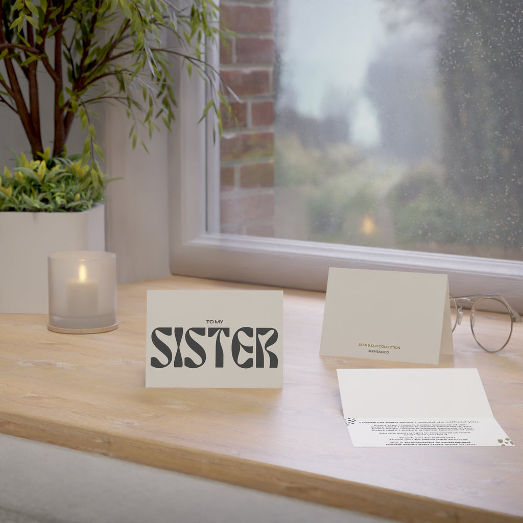 To My Sister  | Greeting Cards (1, 10, 30, and 50pcs)