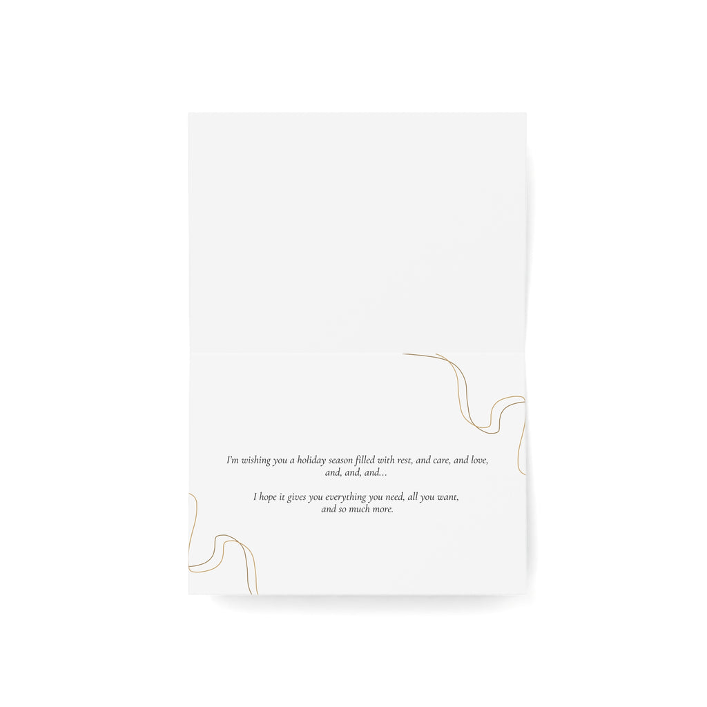 Happy Holidays | Ampersand, Everything and More Card  | Greeting Cards (1, 10, 30, and 50pcs)