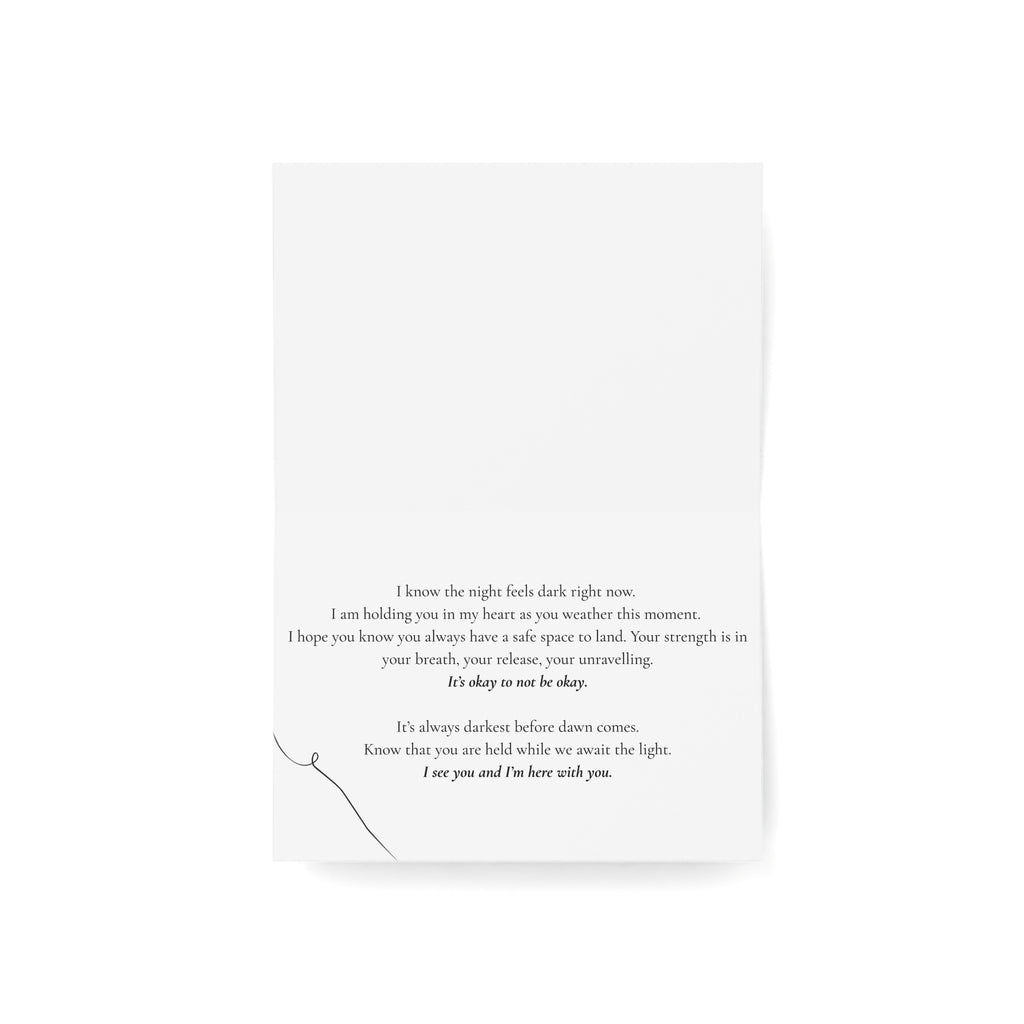 I See You, Care Card (Black) | Greeting Cards (1, 10, 30, and 50pcs)