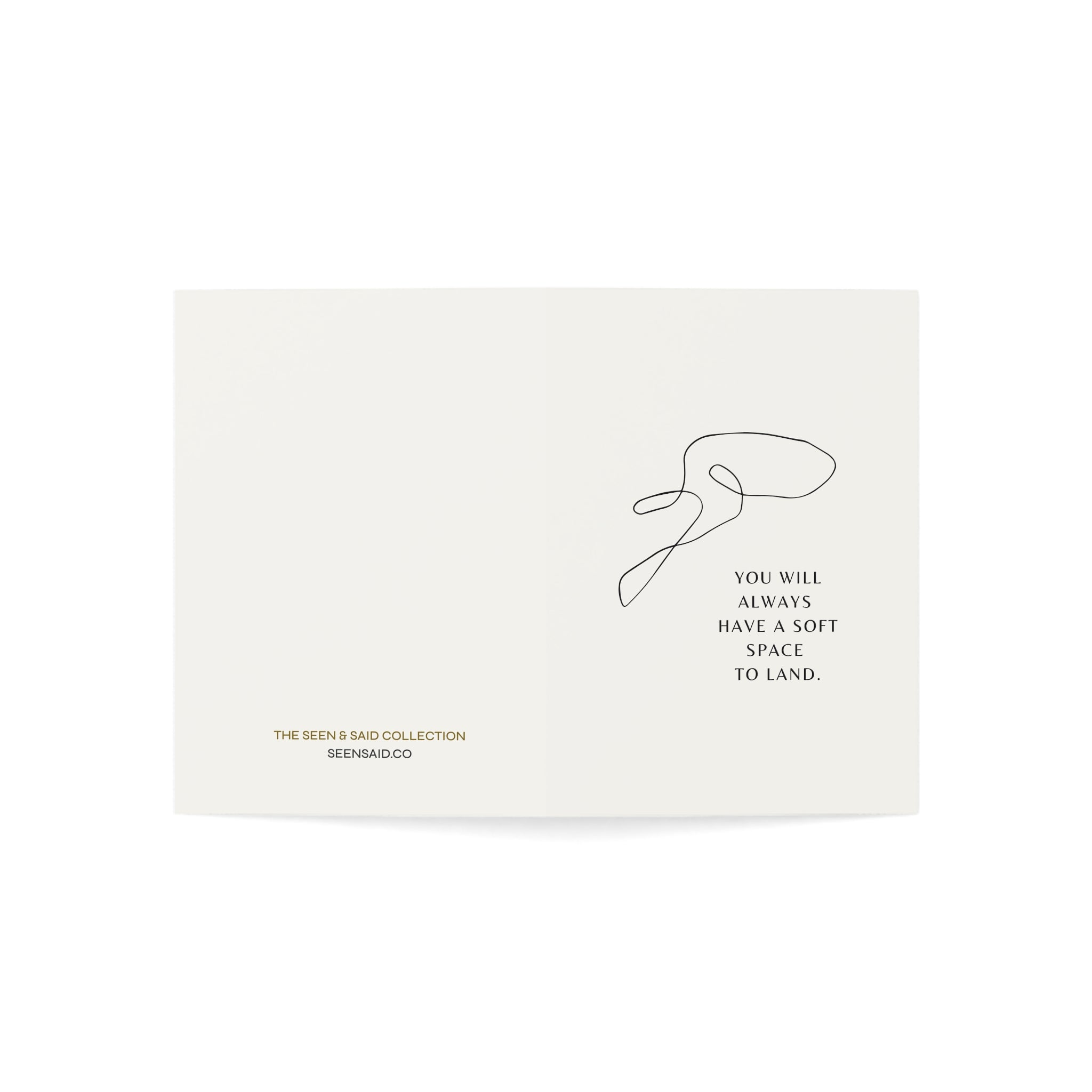 A Soft Place to Land | Greeting Cards (1, 10, 30, and 50pcs)