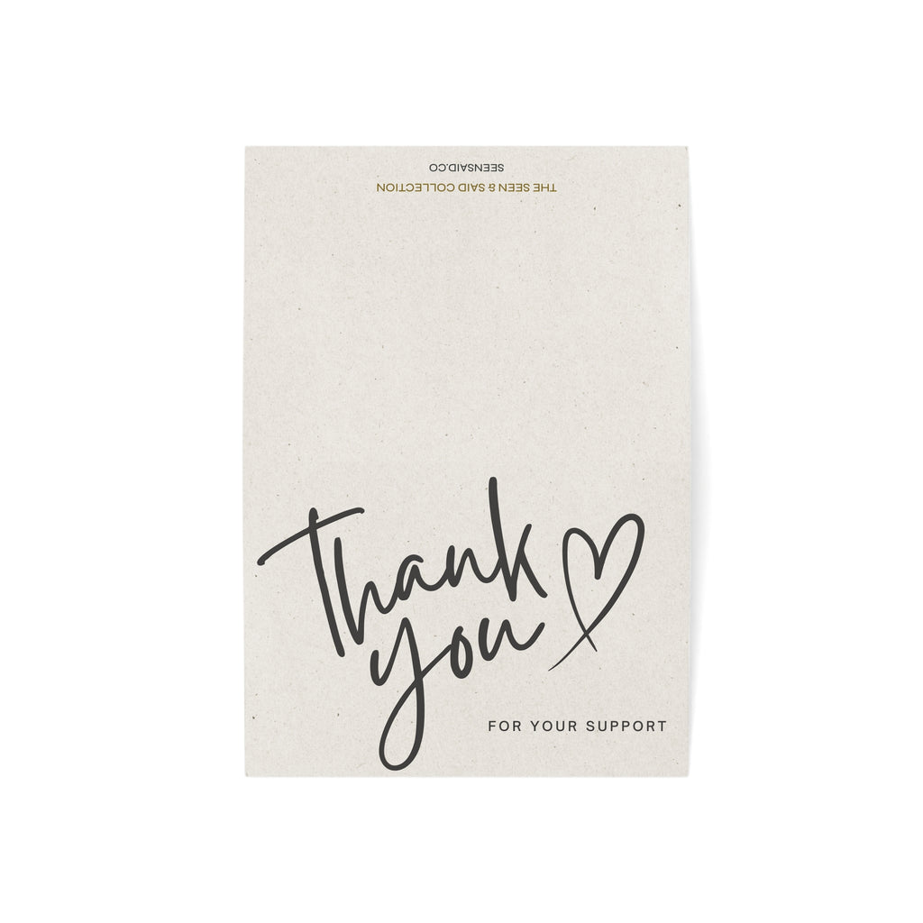 Thank You  | Greeting Cards (1, 10, 30, and 50pcs)