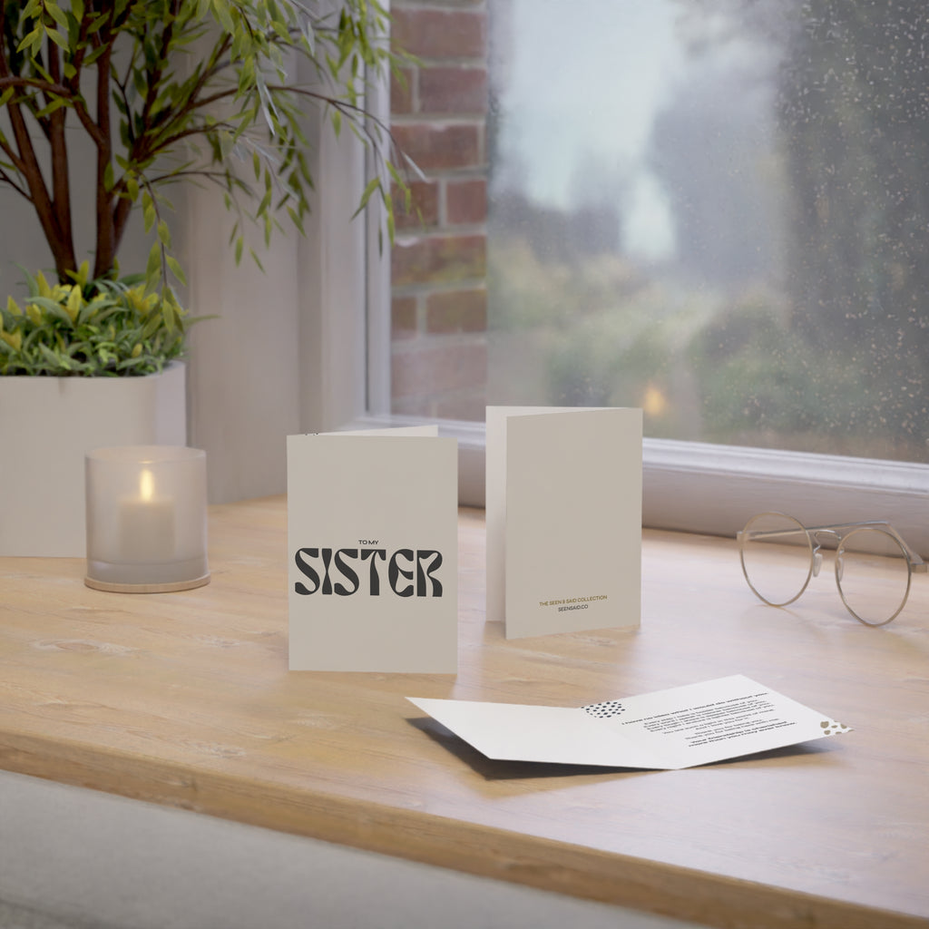 To My Sister | Greeting Cards (1, 10, 30, and 50pcs)