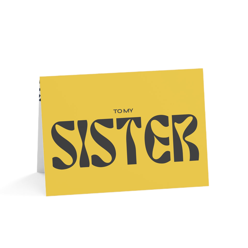 To My Sister (Gold)  | Greeting Cards (1, 10, 30, and 50pcs)