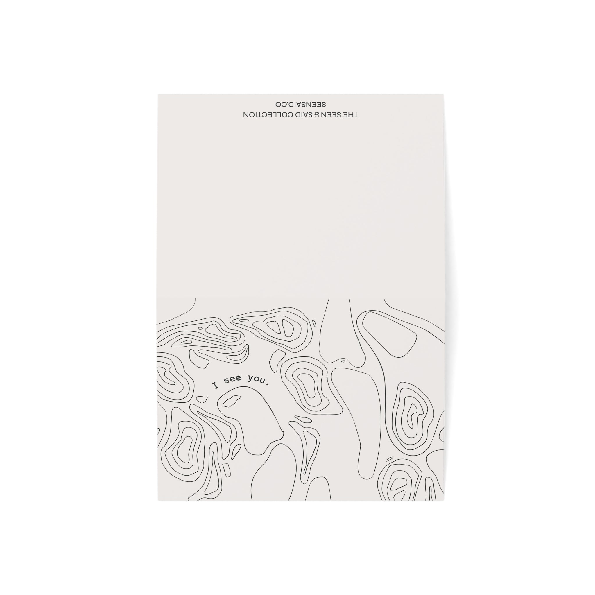 I See You, Care Card (Beige) | Greeting Cards (1, 10, 30, and 50pcs)