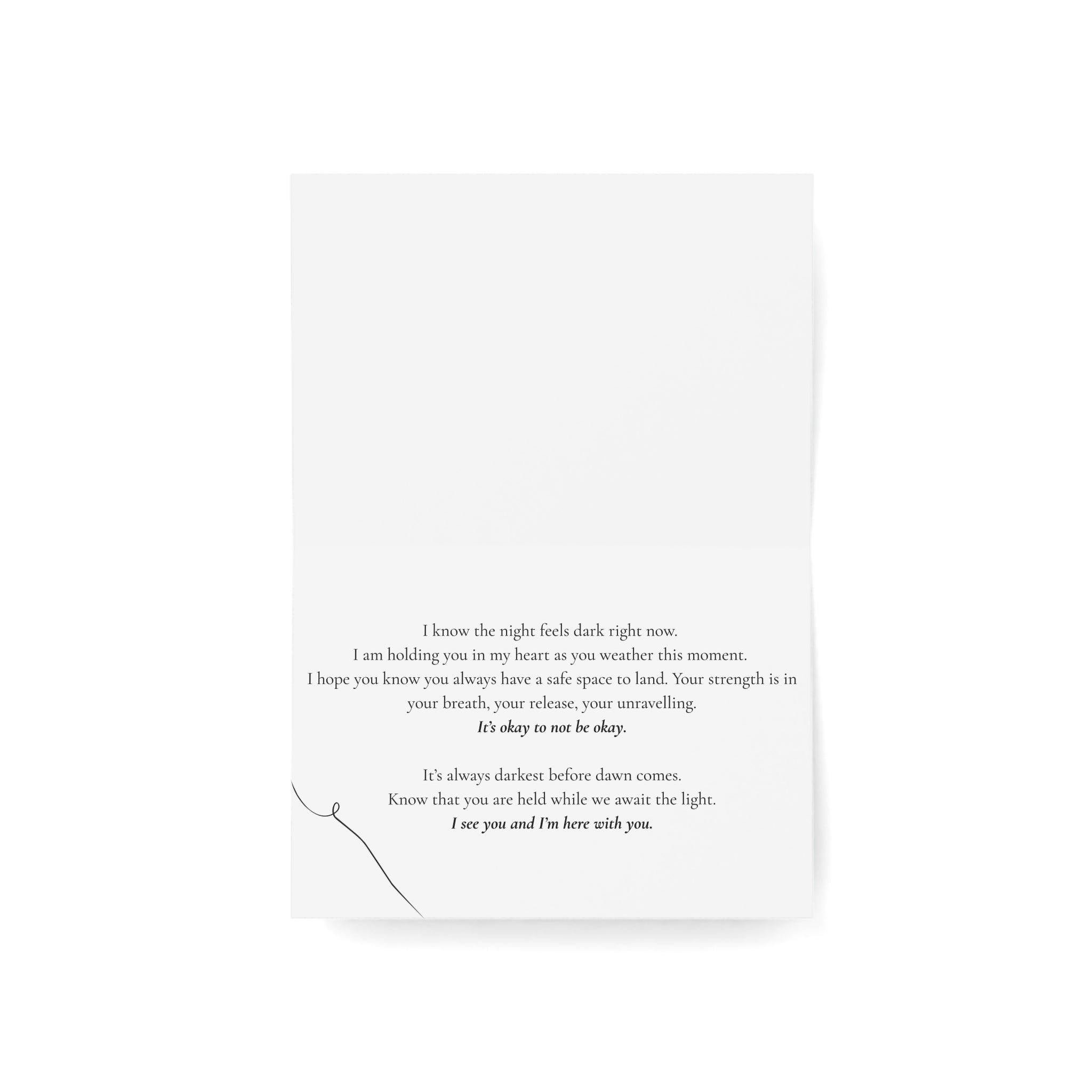 I See You, Care Card (Beige) | Greeting Cards (1, 10, 30, and 50pcs)